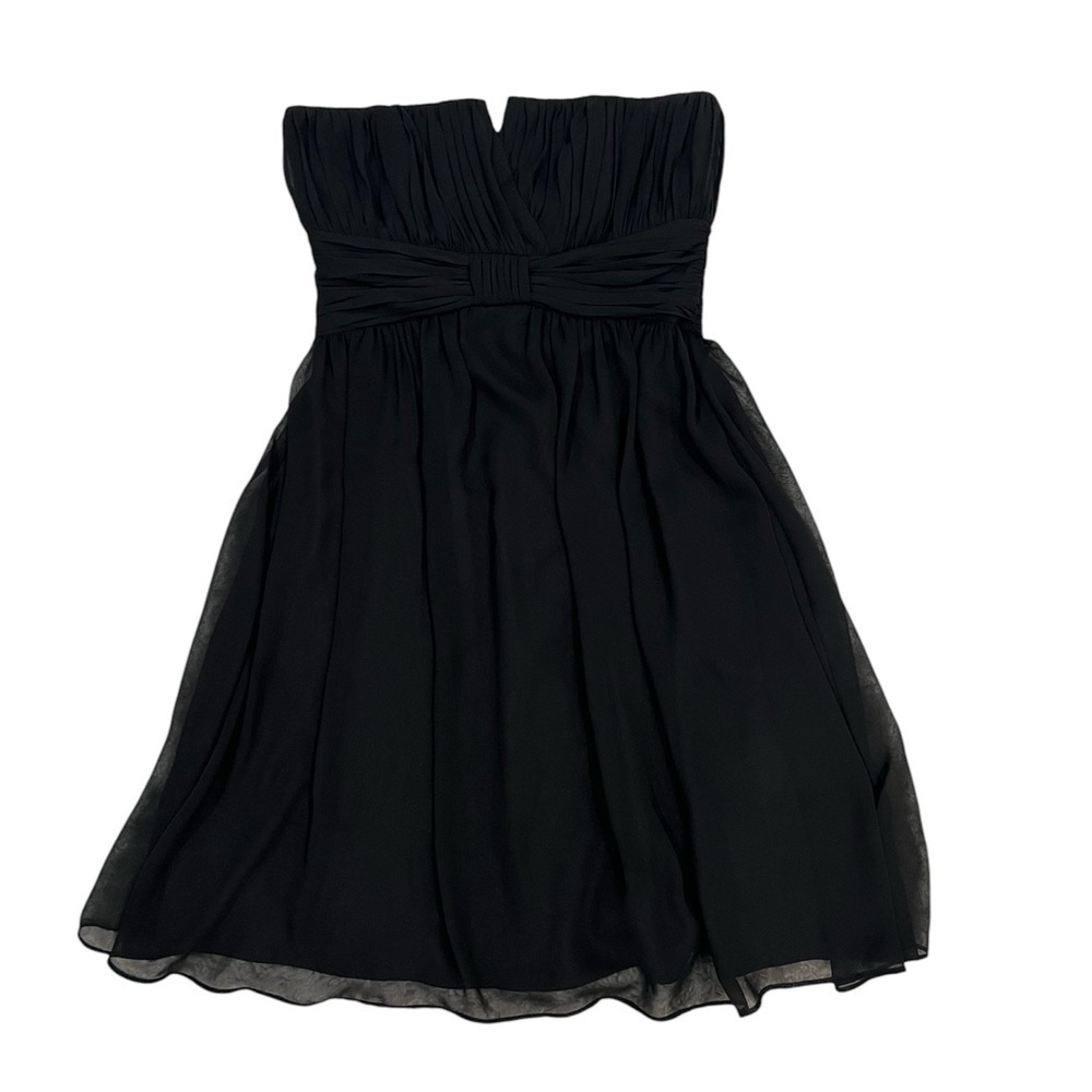 White House White Market black strapless layered cocktail dress size 4 - Picture 7 of 9